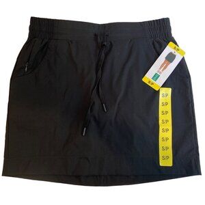 Pacific Trail Womens Small Black Skort With Pockets & Drawstring Waist NWT